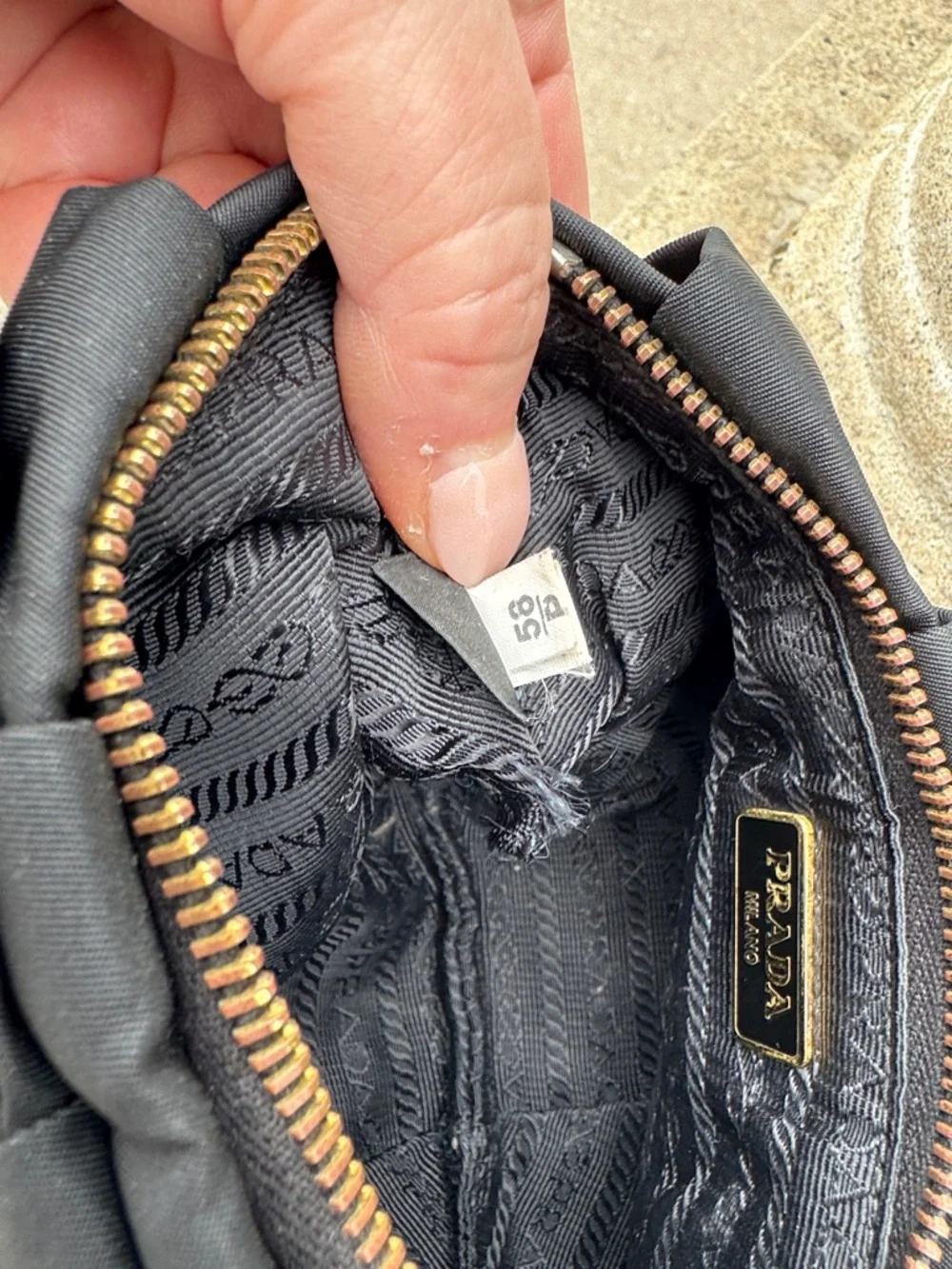 Prada Tessuto Nylon Bow Wristlet featuring a bow accent and gold tone hardware - Picture 4 of 16